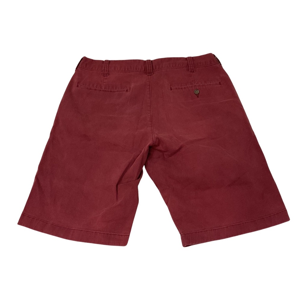 J.Crew Mercantile Flex Chino Shorts Mens 33 Burgundy Good Stretch Cotton - Picture 2 of 7